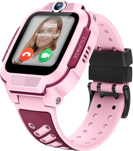 imoo Z3 Watch for Kids Kids Smart Watch GPS Tracker Watch 2-Way HD Video Call Voice Call Parental Control Class Mode IPX8 Waterproof SOS 1.5 Touchscreen The Best Gift for ChildrenPink