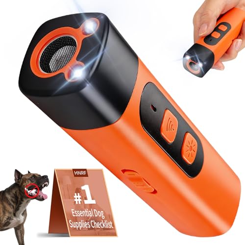 Dog Bark Deterrent Devices Ultrasonic Anti Barking Device for Dogs 50 FT Range Indoors Outdoors Stop Barking Behavior Training Correct Rechargeable Portable Safe & Humane Bark Control for Dogs