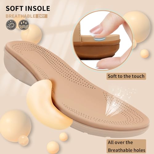 Image of Littleplum Womens Sandals Comfort Arch Support Sandals Summer Walking Shoes Casual Ankle Elastic Flip Flops Shoes