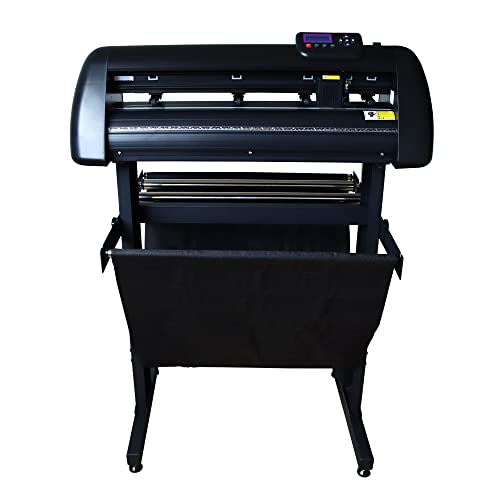 HQHAOTWU Vinyl Cutter Plotter 24 inch Automatic Edge Patrol 500g Cutting Plotter with LCD Display Plotter DIY Vinyl Printer Cutter Machine with USB2.0 and U Disk Port Adjustable Force and Speed 110V