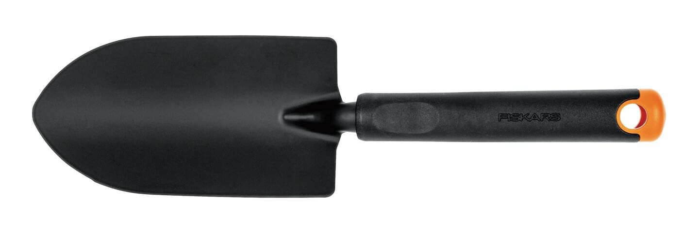 Fiskars Trapiantatore, Per terreno duro, Lunghezza 30 cm, Testa in acciaio resistente/Impugnatura in plastica, Nero/Arancione, Ergo, 1027017