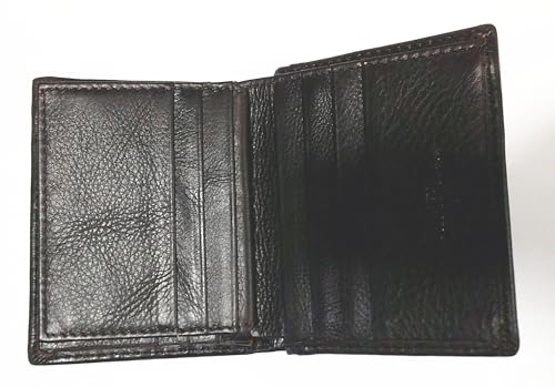 Western ostrich leather men's trifold multiway usage short wallet in 2 colors. (Star Black)3