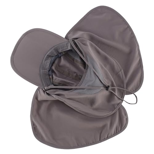Image of Connectyle Men's Foldable Baseball Sun Cap with Removable Face Mask Neck Flap Cover UPF 50+ Sun Protection Fishing Hiking Hat