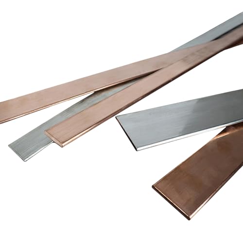 TEN-HIGH Kupferblech aus verzinntem Kupfer Rot Kupferplatte, elektrische Kupferbusse, für große Stromleitungen, Dicke 4 mm, Breite 30 mm, Länge 1000 mm