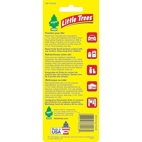 Image of LITTLE TREES Car Air Freshener | Hanging Paper Tree for Home or Car | Morning Fresh
