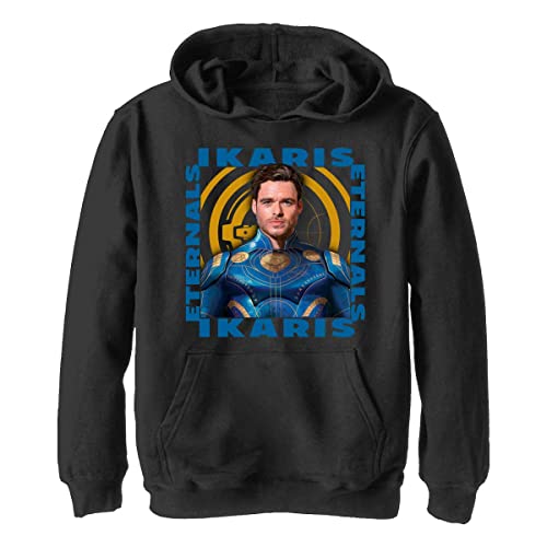 Sweat à capuche Marvel Ikaris chaud et confortable noir garçon S