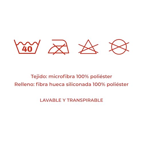 Miniatura 8 de Almohadaonline-Relleno De Cojín De Tela Microfibra Tacto Pluma 60x80cm Fibra Siliconada Suave Y Voluminosa, Transpirable Y Hipoalergénica Ideal Para Cojines Decorativos, Sofás Y Camas 2, 60x80 Cm