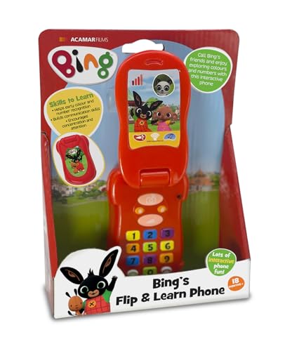 Bing - Flip & Learn Phone For Kids - Interactive Learning & Child Development, Listening, Coordination, Communication, Colours & Numbers Recognition - Features Fun Activities & Sounds, 18 Months+