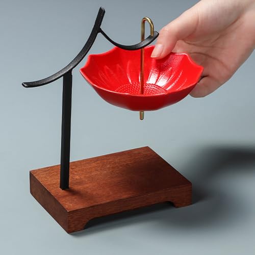 Filtre à thé en céramique style chinois et son support en bois noble - 7