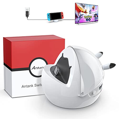 Antank Switch TV Dock Station for Nintendo Switch and Switch OLED, Portable Switch Dock 4K HDMI Adapter/2 USB 3.0 Port/Type C Port, Replacement Charging Dock for Official Nintendo Switch White