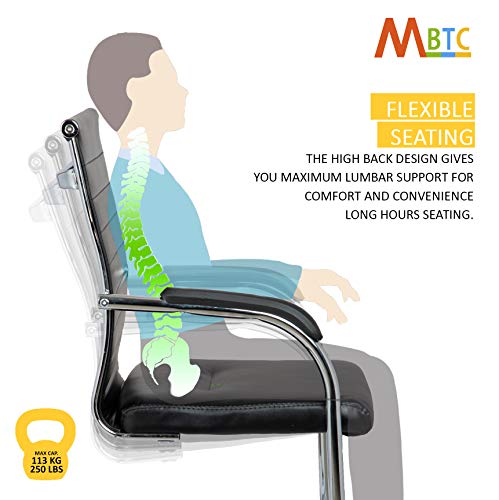 Image of MBTC Octave Office Executive Visitor Chair (Metal, Black)