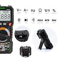 KAIWEETS Digital Multimeter mit LED-Buchsen, Strommessgerät True RMS Auto-Range 6000 Zähler, misst Spannung,Kapazität, Temperatur, Widerstand für Elektriker – Ansicht 4
