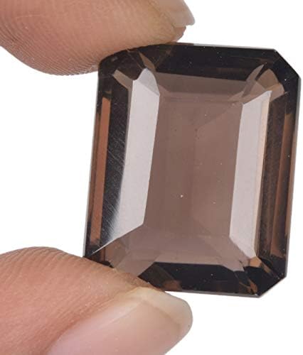 Jewelry Making Smoky Topaz 102.50 Ct Emerald Cut Smoky Topaz, Faceted Birthstone Smoky Topaz Gem image 4