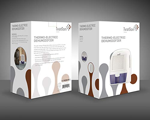 Ivation Gdm30 Powerful Mid-Size Thermo-Electric Dehumidifier - Quietly Gathers Up To 20Oz. Of Water Per Day - For Spaces Up To 2,200 Cubic Feet (Renewed) #TOP4