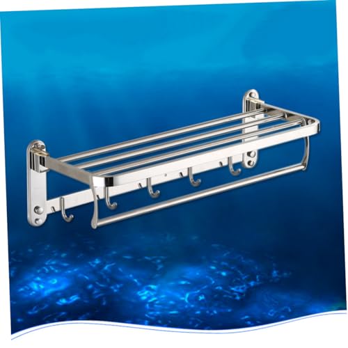 Suspension mural pour serviettes de bain en acier inoxydable brossé