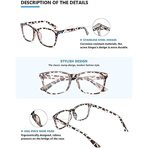 Image of Dervin Blue Light Blocking Glasses Gaming Filter Transparent Square Eyeglasses for Eye Protection Men Women, Computer /Tablet /Laptop /Mobile /TV, Anti-blue & Anti eyestrain