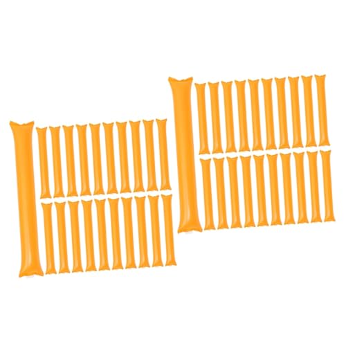 SUPVOX 2 Juegos Palo Inflable Ruido Barra Luminosa Piscina De Fideos Favores De Fiesta De Eventos Deportivos Palos Inflables Espíritu De Equipo Educación Física Orange 40 Uds * 2