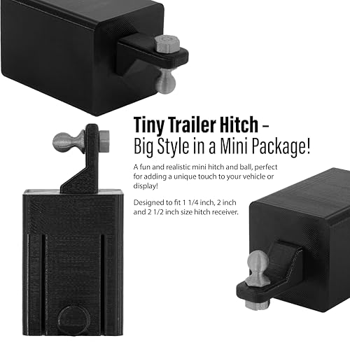 Tiny Trailer Hitch Cover Snap‑in – Novelty Hitch Accessory for Truck & SUV – Funny Snap‑in Tow Hitch Covers, Durable PETG, Made in USA (2 Inch)