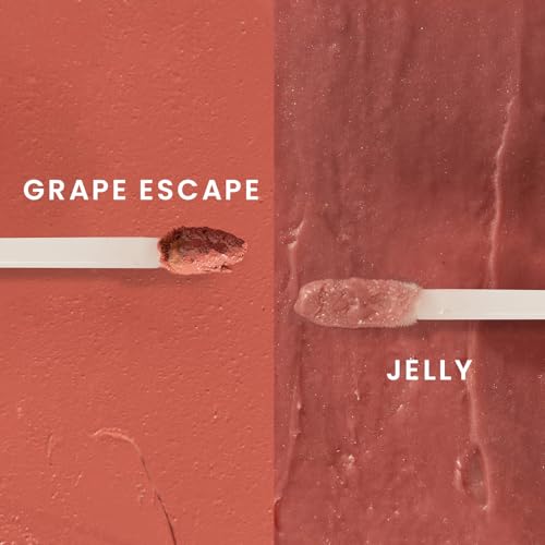Image of Double Dip | Grape Escape & Jelly | Deep Muave Matte Lipstick (2ml) Plus Candy Gloss Finish Lip Topper (2ml) | Perfect Balance of Color & Shine