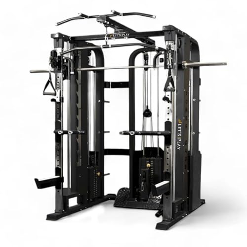 Image of LET'S Play LP-02 Functional Trainer with Integrated Smith Machine & Squat Rack | Heavy Duty Multi-Purpose Strength Training Equipment for Home & Commercial Gym | Lifetime Frame Warranty