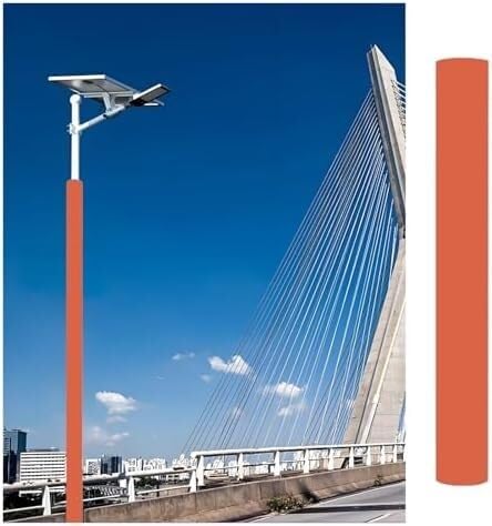 Ochraniacze na słupki Trwałe osłony ochronne na słupki zewnętrzne na boiskach sportowych i placach zabaw(H-5.9ft Orange,Dia 8.7in)