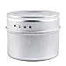 Bekith 20 Pack Magnetic Spice Tins Storage Spice Containers, Clear Top Lid with Sift or Pour, Magnetic on Refrigerator and Grill, 240 PVC Spice Label Set