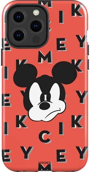 Skinit Impact Phone Case Compatible with iPhone 14 Pro Max - Officially Licensed Disney Mickey Mouse Grumpy Face Design
