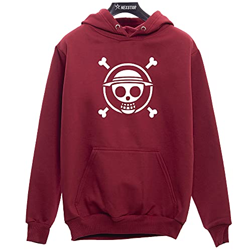Moletom One Piece Trafalgar Law Blusa Casaco Anime Geek Top (P, BORDÔ)