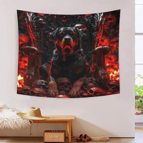 Tapisserie Rottweiler 3D tissu tenture murale chambre salon 180x230cm