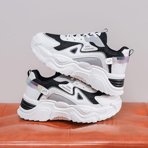 YAXE Women's Fashion Chunky Sneakers Breathable Comfortable Casual Platform Walking Shoes4