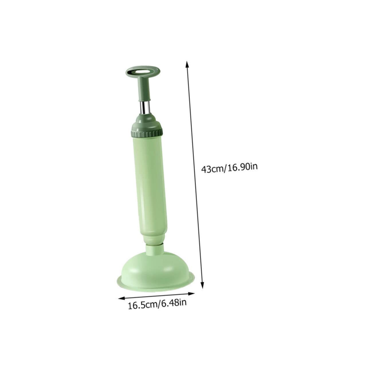 Cabilock Stura Water a Pressione per WC, 2 Pezzi, PVC e Acciaio Inossidabile, Pulizia WC e Rimozione Intasamenti in Bagno e Casa