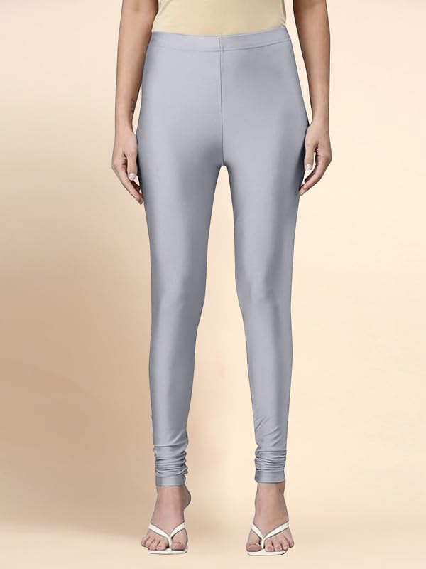 Image of TRENDMALLS Women's Microfiber Elastane Stretch Soft Churidar Length Leggings with Ultrasoft Waistband