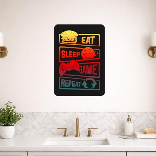Image of Zesta Bathroom Decor Items Washroom Decor Tin Sign | Aesthetic Posters Wall Poster for Bedroom | Magnetic Cafe Decoration Items /Restaurant Decorations Items | Quirky Home Decor Bar Accent (Gamer (2))