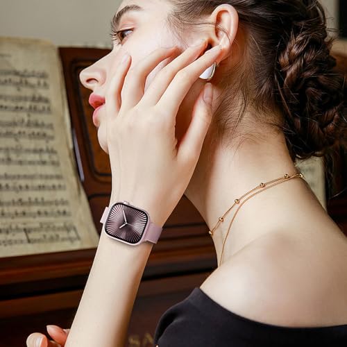 Higgs Milanaise Zapasowa bransoletka, kompatybilna z Apple Watch 40 mm, 42 mm (Series 11 10) 41 mm, 38 mm, Eleganckie stalowe opaski magnetyczne do iWatch SE 3 2 1 Series 11 10 9 8 7 6 5 4