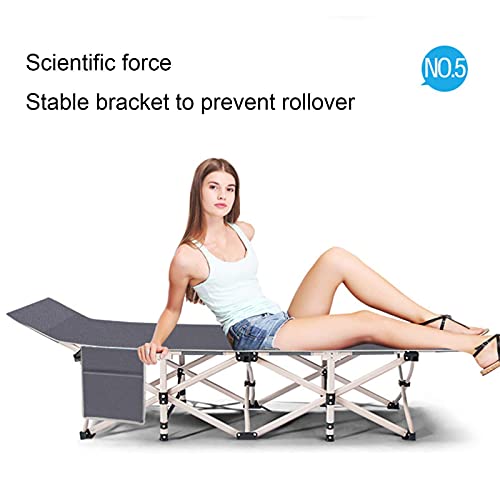 Cama individual de escolta portátil con estructura ajustable y reclinable 8