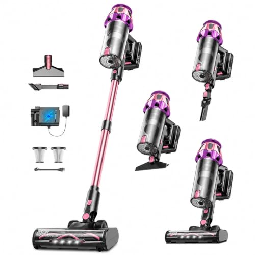 Image of Cordless Vacuum Cleaner, 600W /58KPa /60Mins Self-Standing Stick Vacuum
