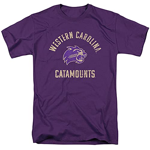 Western Carolina University Official Catamounts Logo Unisex Adult T-Shirt, Purple, 3X-Large