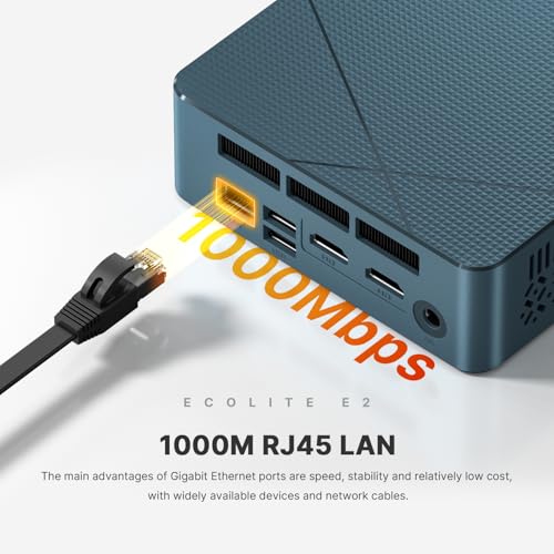 BOSGAME E2 Mini PC Desktop Computers, AMD Ryzen 5 3550H, 16GB DDR4, 512GB PCIe SSD, 4K Triple Display, Type-C & USB3.2, RJ45 & Wi-Fi 5 & BT 5.0, Compact Silent PC for Office, Streaming, Home Theater - Image 5