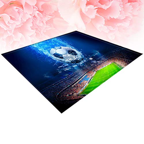 Yardwe -1 peça 180x20cm sem capacho bola de futebol 3D impressa para casa tapete decorativo tapete t