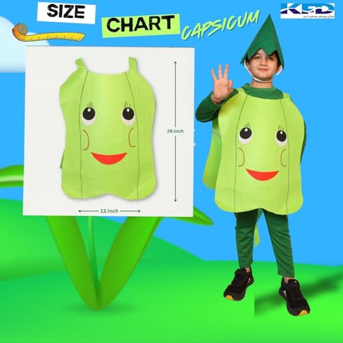 Image of Kaku Fancy Dresses Fruit and Vegetable Costume Paper Cutout with Cap For Kids | Healthy Food Costume For Boys & Girls (Tracksuit Not Included)