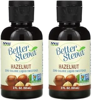 NOW Foods BetterStevia Hazelnut Zero-Calorie Liquid Sweetener, Keto Friendly, Suitable for Diabetics, No Erythritol, 2-Oun...