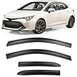 2019-2026 Tape-on Rain Guards for Toyota Corolla Hatchback Side Window Deflector Visors SE Nightshade XSE Durable Tinted Vent Shade 2020 2021 2022 2023 2024 2025
