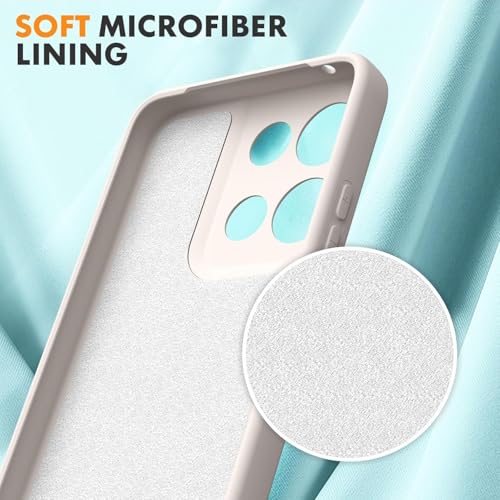 Image of DIZORO Microfiber Candy Case for Motorola Edge 60 Pro 5G Smooth Touch Cushion Liquid Soft Silicone Gel Rubber Phone Cases Non-Slip Full Body Protective Shockproof Back Cover - Stone Grey