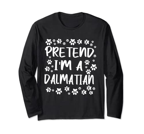Finta che sono una dalmata divertente pigro costume di Halloween Maglia a Manica