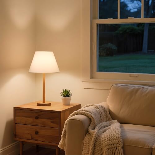 Small Lamp Shades Set of 2, 5.5 Top x 10 Bottom x 6.6 High, Small White Lamp Shades for Table Lamps, Fabric Lampshade Replacement for Bedside Lamp, Wall Sconces, Spider, Clip on Adapters Included