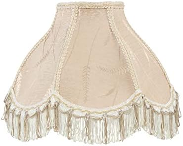 Aspen Creative 30623A, Transitional Handsewn Spider Oatmeal Lamp Shade, Size: 5" Top x 13" Bottom x 9-1/2" Slant