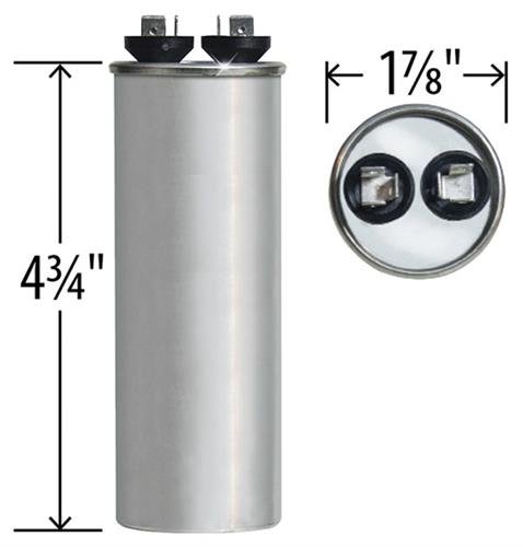 27L63 80 uf MFD 370 Volt VAC - Replacement Round Run Capacitor by CAPCOM