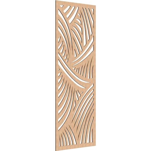 Image of 37 3 /8 inchW x 94 3 /8 inchH x 3 /8 inchT Chester Decorative Fretwork Wood Wall Panels, Hickory