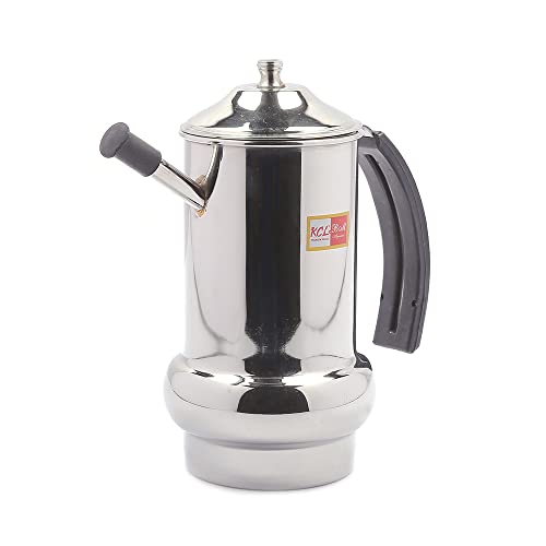 Image of KCL Stainless Steel - Glamour Oil Dispenser with Nozzle | Perfect for Olive Oil, Canola Oil, Ghee & Vinegar | Leak Proof & Easy Flow | Drip Free Spout | 500 ML Capacity | Must Have Kitchen Essential