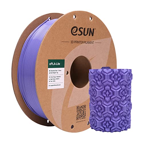 Image of eSUN PLA Filament 1.75mm, High Toughness 3D Printer Filament Upgraded PLA Filament, Dimensional Accuracy + /- 0.03mm, 1KG Cardboard Spool (2.2 LBS) 3D Printing Filament for 3D Printers, Blue Purple